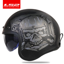 Cargar imagen en el visor de la galería, Casco LS2 Spitfire Vintage Diseño de moda de cara abierta
