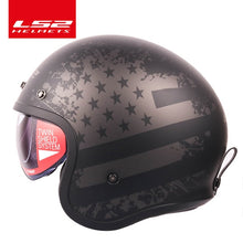 Cargar imagen en el visor de la galería, Casco LS2 Spitfire Vintage Diseño de moda de cara abierta
