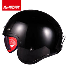 Cargar imagen en el visor de la galería, Casco LS2 Spitfire Vintage Diseño de moda de cara abierta
