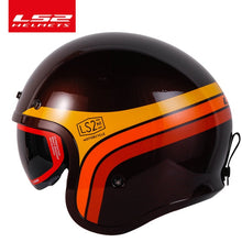 Cargar imagen en el visor de la galería, Casco LS2 Spitfire Vintage Diseño de moda de cara abierta
