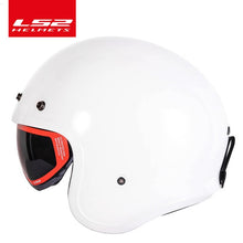 Cargar imagen en el visor de la galería, Casco LS2 Spitfire Vintage Diseño de moda de cara abierta
