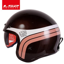 Cargar imagen en el visor de la galería, Casco LS2 Spitfire Vintage Diseño de moda de cara abierta
