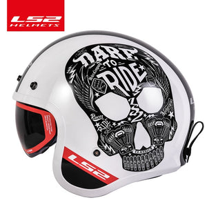 Casco LS2 Spitfire Vintage Diseño de moda de cara abierta