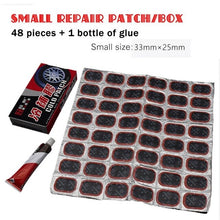 Charger l&#39;image dans la galerie, 48Pcs + 1Glue سيارة الإطارات الإطارات المطاط التصحيح قطعة ركوب الدراجات
